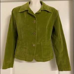 TALBOTS | GREEN CORDUROY BLAZER
